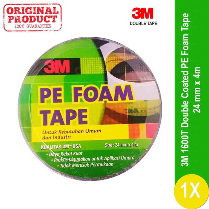 

DOUBLE TAPE BUSA 3M Pe Foam Tape 24mm x 4M 66 Pcs ORIGINAL