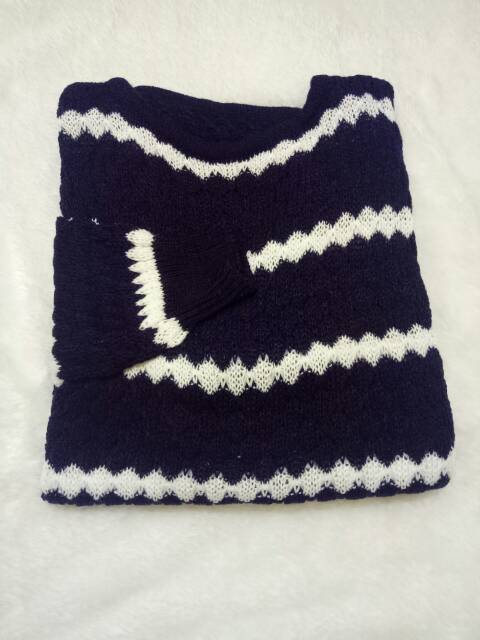 Atasan wanita Baju Rajut ZIGGY TRIBAL - Sweater Stripe ZIGGY SALUR TEBAL-5