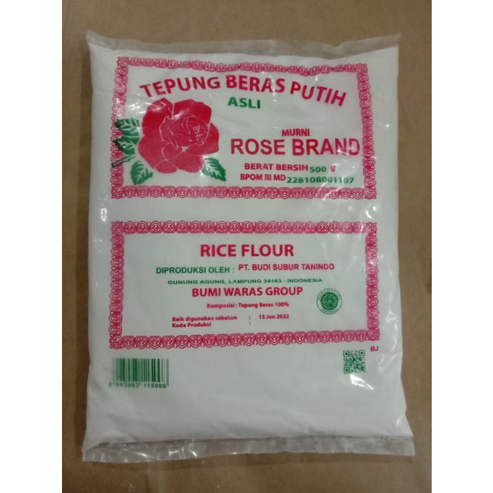 

hbt204tt Tepung Beras Putih Rose Brand 500 Gr Da01D100
