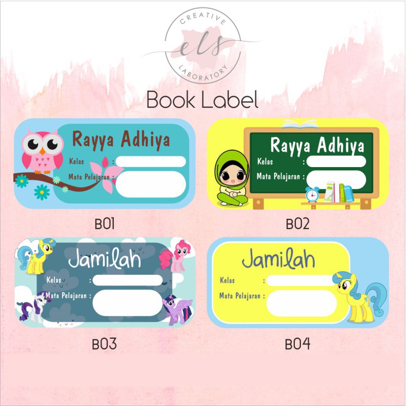 

stiker label buku custom waterproof anti air