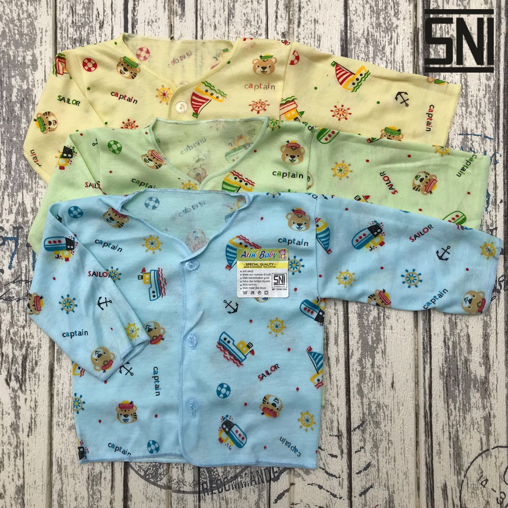 3 Pcs Baju Bayi Baru Lahir Motif Lengan Panjang Newborn DNW BABY