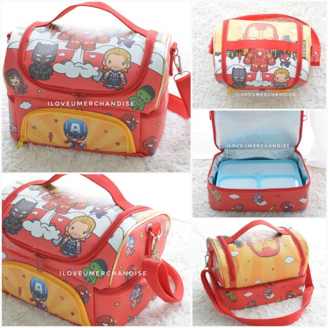 Lunch Bag model Double Decker Smiggle Tas Bekal anak bekel  lunchbag