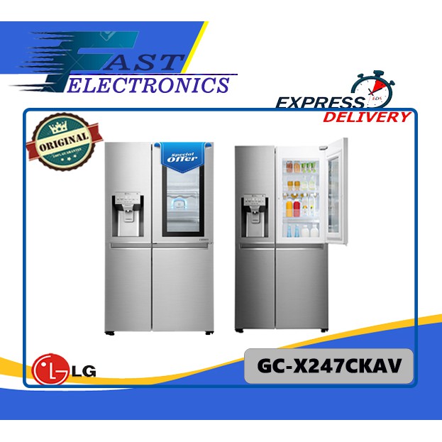Kulkas Side by Side LG GC-X247CKAV 668L Warna Noble Steel