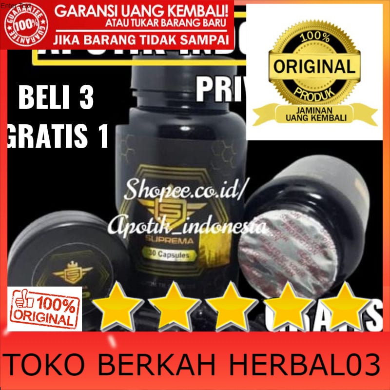 100% ASLI Suprema Asli Original Obat Pembesar Penis Kelamin Vital Kuat Sex Pria Tahan Lama Hasil Per