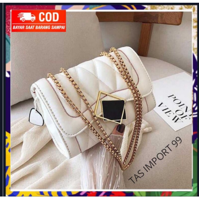 TAS KOREAN STYLE TAS SELEMPANG JALAN WANITA CEWEK REMAJA PEREMPUAN RANTAI MURAH KEKINIAN CANTIK MEWA