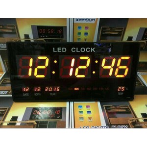 Jam Digital LED Meja/Dinding XY-4622 Angka Menyala Wrna Merah UK Besar