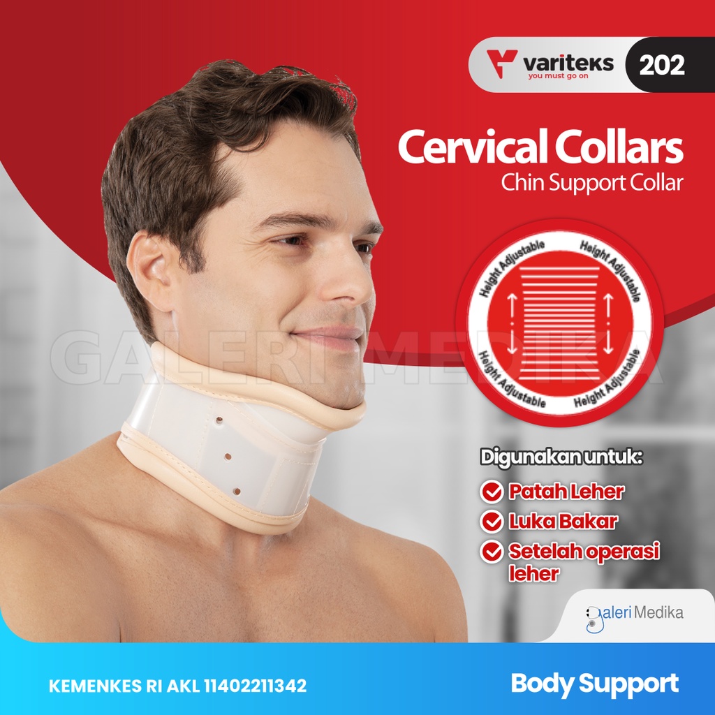 Penyangga Leher Variteks 202 Chin Support Collar - Memberikan Topangan Dagu