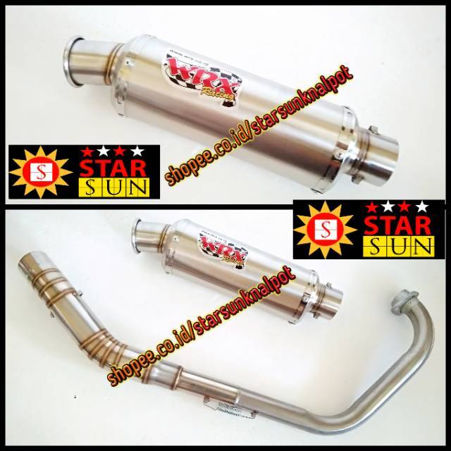 Knalpot satria fu sonic Jupiter MX old new MXking VIXION TIGER DLL WRX racing oval 25 cm