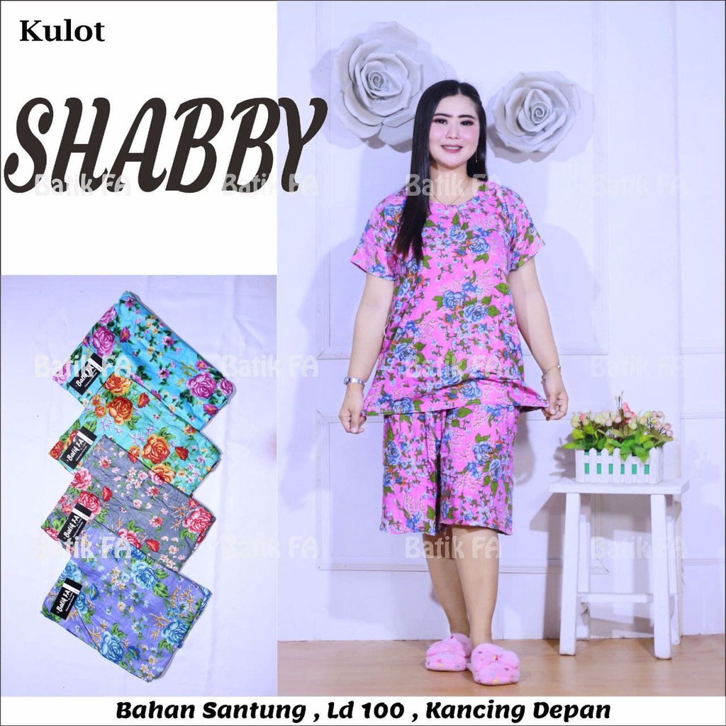 BAJU TIDUR WANITA SETELAN ONESET PIYAMA KULOT KEKINIAN  BUSUI BUMIL ( SHABBY LEBAH AURORA MACAN HALIMA KAKTUS MALIKA SAYUR )-KULOT SHABBY