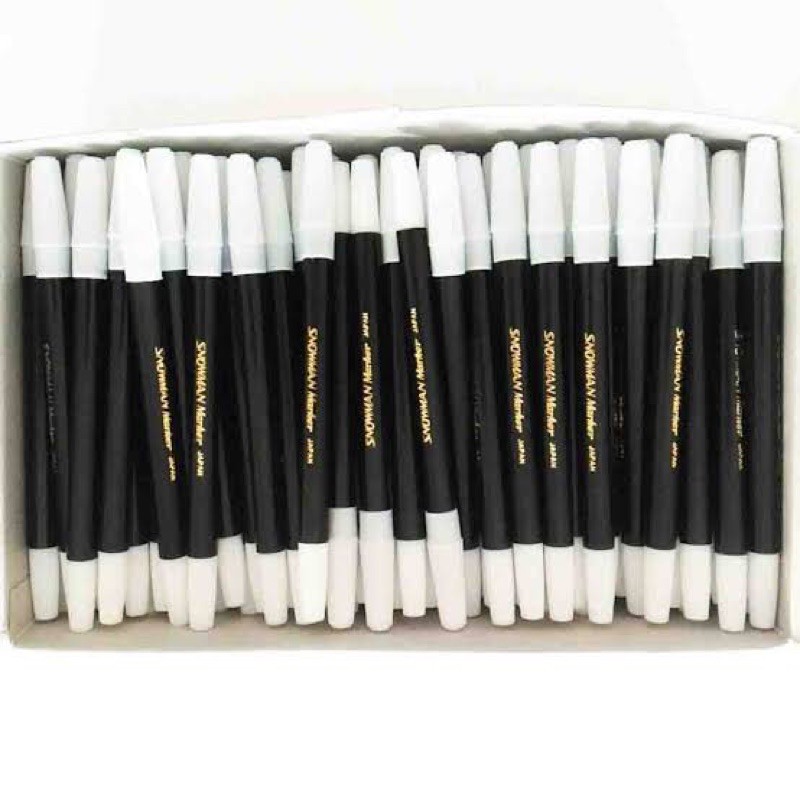 

SPIDOL SNOWMAN HITAM // Penanda Celengan Target