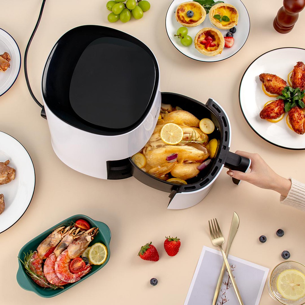 HOT! Silencare Smart Air Fryer 2.5L K505W peralatan masak Oil-free Pengorengan Touch Control