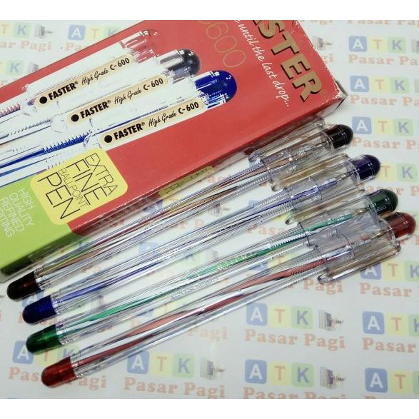 

☪ pen faster C 600 hitam dan biru - Hitam ✷