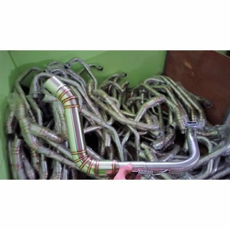 Pipa Leher knalpot Racing  Roadrace Inled 38mm 50mm ada Untuk motor  Beat, Scoopy, Vario, Mio dll