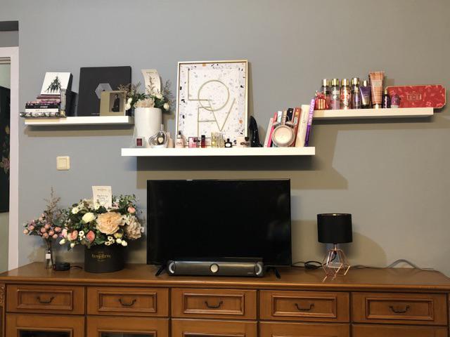 Rak Dinding Minimalis 100 X 25 X 4 Cm Rak Tv Ambalan Tempel 1 Meter Dinding Rak Gantung Melayang