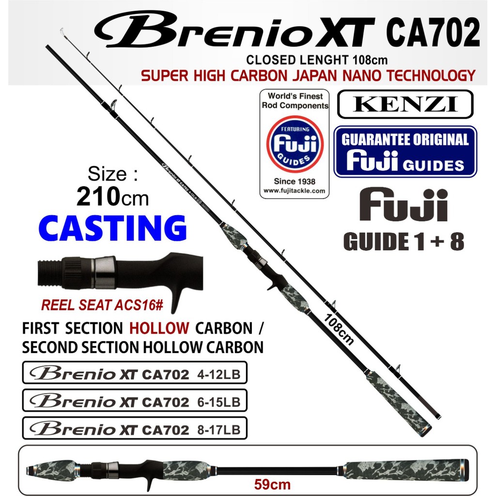 JORAN KENZI BRENIO XT BAIT CASTING CA702 4-12LB/6-15LB/8-17LB