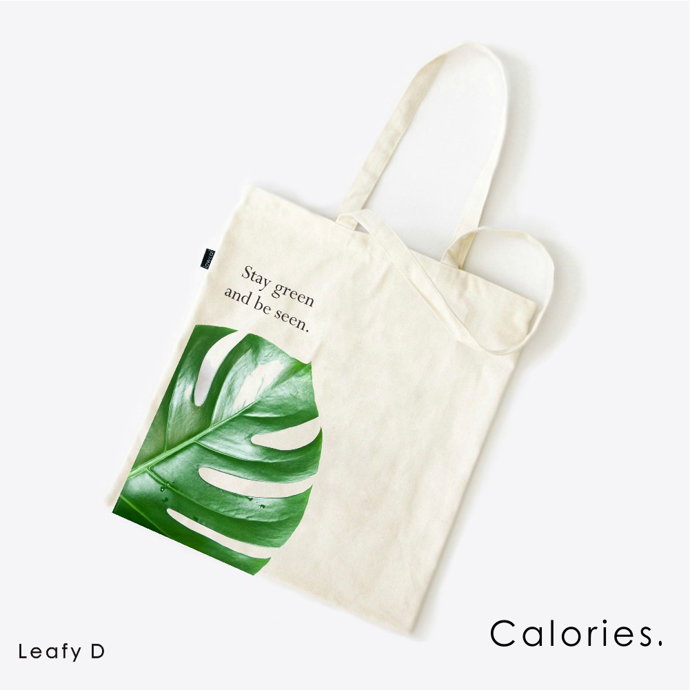 Totebag Daun Klasik Lucu motif daun tropis adem  #TOTR