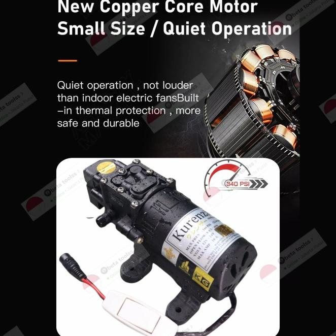 Pompa Air Otomatis 250Psi Dc Water Pump 100W Alat Steam Jet Cleaner