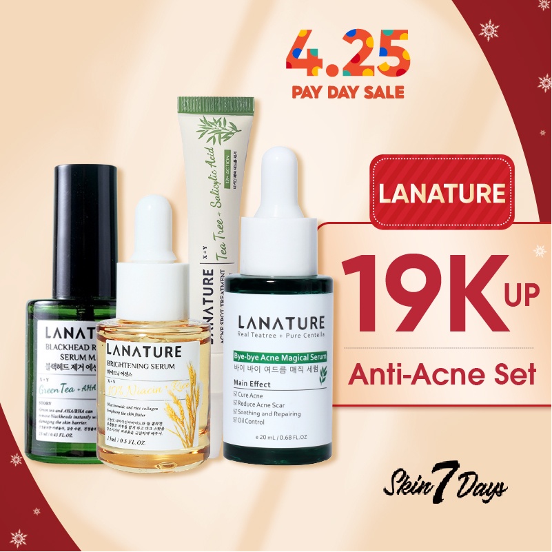 Lanature Niacinamide Serum /La nature Acne Spot Treatment Cream /Lanature Blackhead Mask