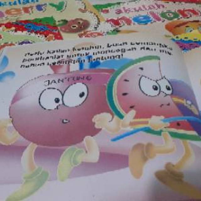 Buku Cerita Mengenal Manfaat Buah dan Sayur Bilingual Full Collor