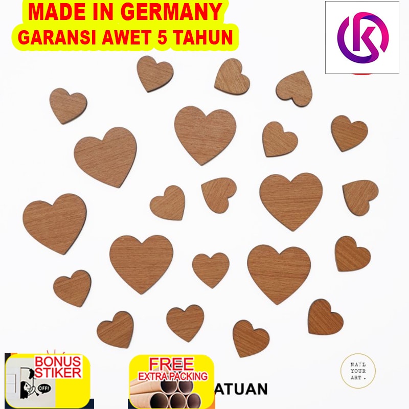 

Terlaris Ornamen Akrilik - LOVE HATI MOTIF KAYU - Hiasan Scrapbook / Frame - 3MM