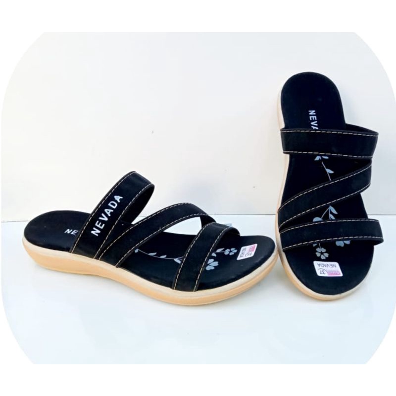 SANDAL WANITA NEVADA MODEL TERBARU / SANDAL VEVADA TEPLEK / SANDAL SLOP NEVADA