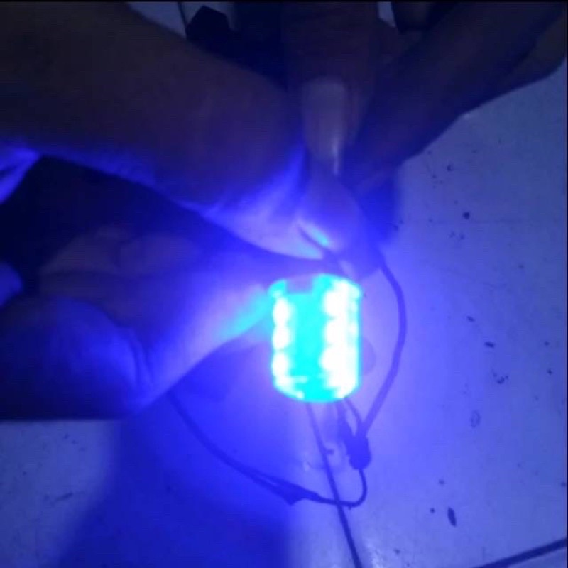 Bolam lampu motor belakang variasi (1pcs) jelly 2 kaki 18mata flash impor, bholam stoplamp motor kedip model jelly 18 mata led 2mode, lampu rem motor beat, mio, vixion, satria fu-1