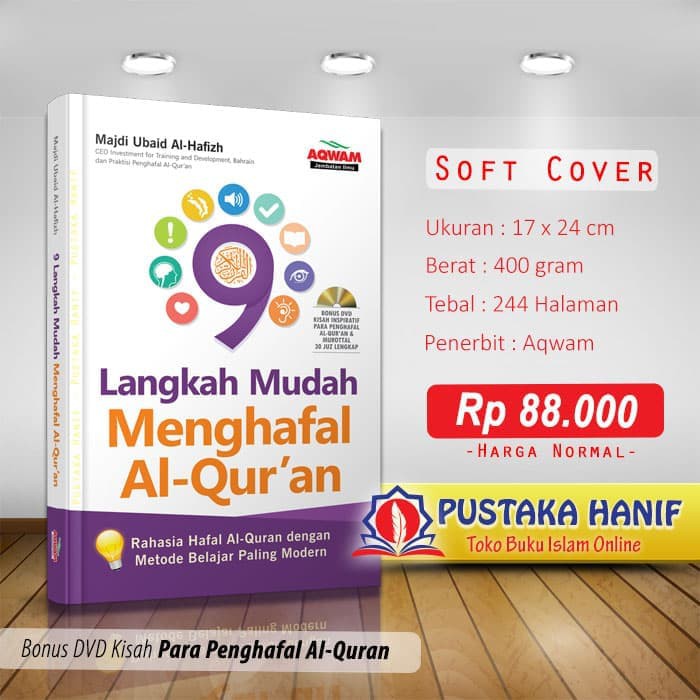 Jual Buku 9 Langkah Mudah Menghafal Al Quran Bonus Dvd Aqwam