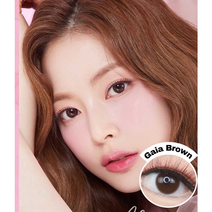 EYEMAZING Softlens - GAIA Brown Natural / Coklat Normal Minus Beda Minus