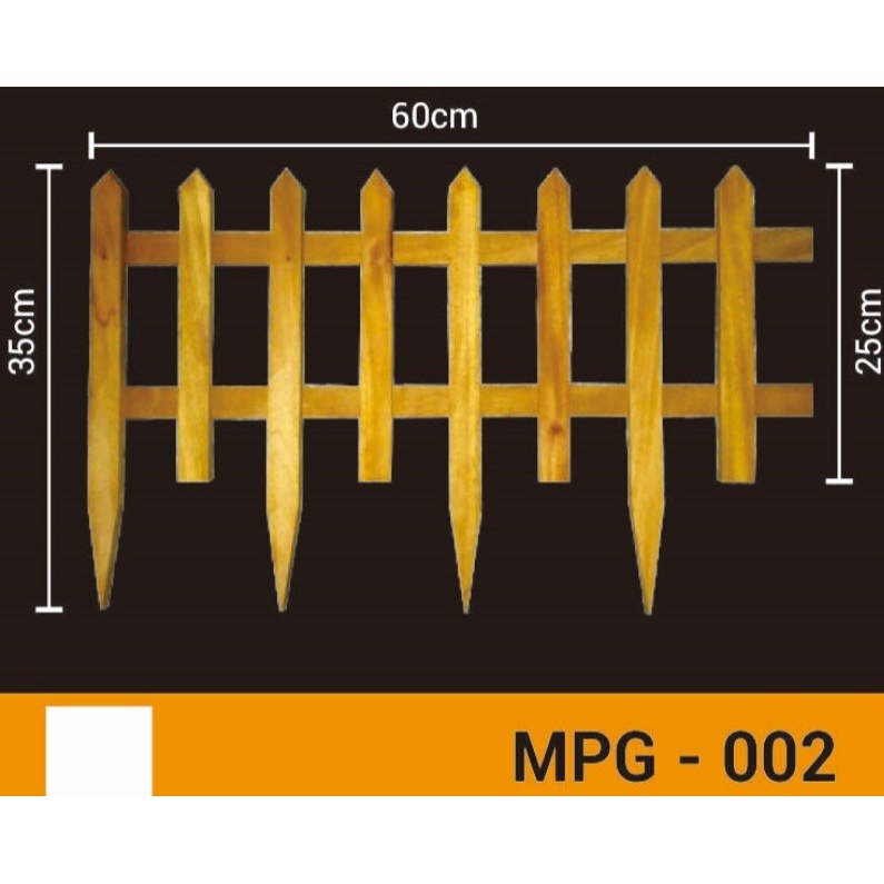 PAGAR MINI KAYU ISI 2PCS dekorasi taman kecil pagar keliling rakitan