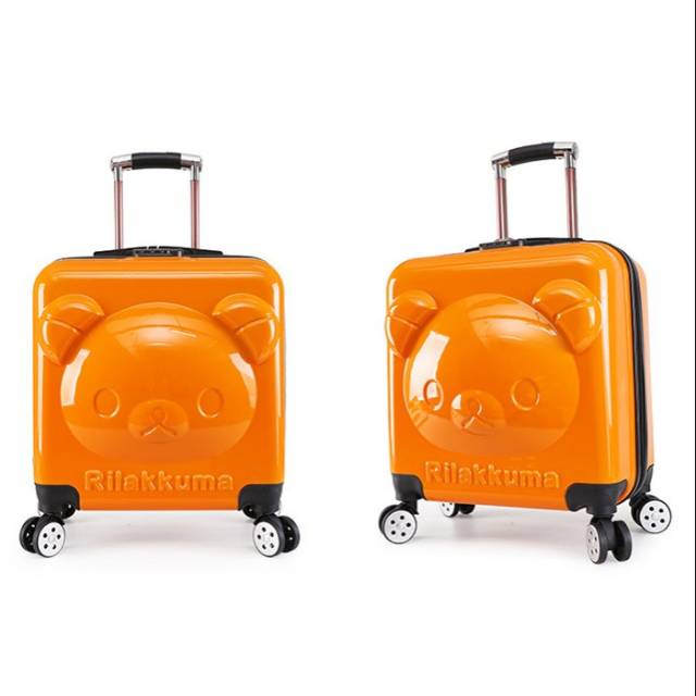 Koper Fiber Kabin Travel Bag Koper Dewasa Anak Sekolah Rilakkuma Ukuran Kabin 4 Roda