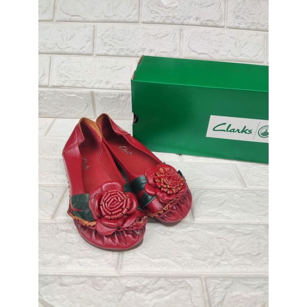 SEPATU WANITA CLARKS KD881 FLATSHOES WOMEN / SEPATU KERJA / SEPATU KANTOR / SEPATU KULIT