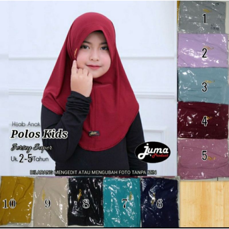 HIJAB JUMA KIDS / POLOS KIDS/HIJAB ANAK