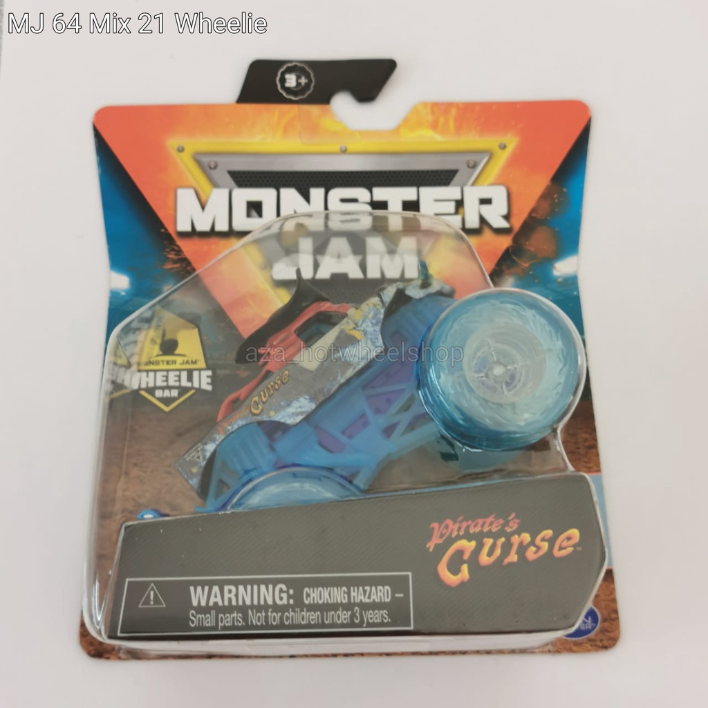 BEST SELLER | PIRATE'S CURSE PIRATES PIRATE BIRU MJ 64 Mix 21 Terbaru 2022 | Diecast Monster Jam Mobil Mainan Anak Wheelie Bar