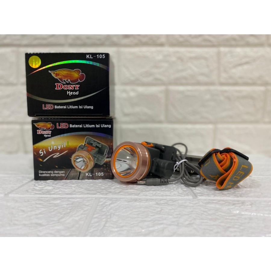Dony Head LED Baterai Litium Isi Ulang KL-105