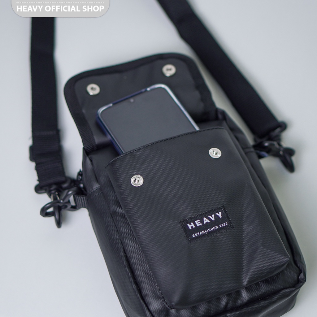 Heavy Official Shop Tas Selempang Waterproof - Slingbag Premium Black Siggler Series - Sling bag Unisex