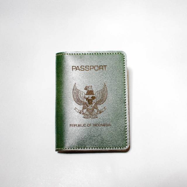 Dompet passport kulit asli free custom grafir nama