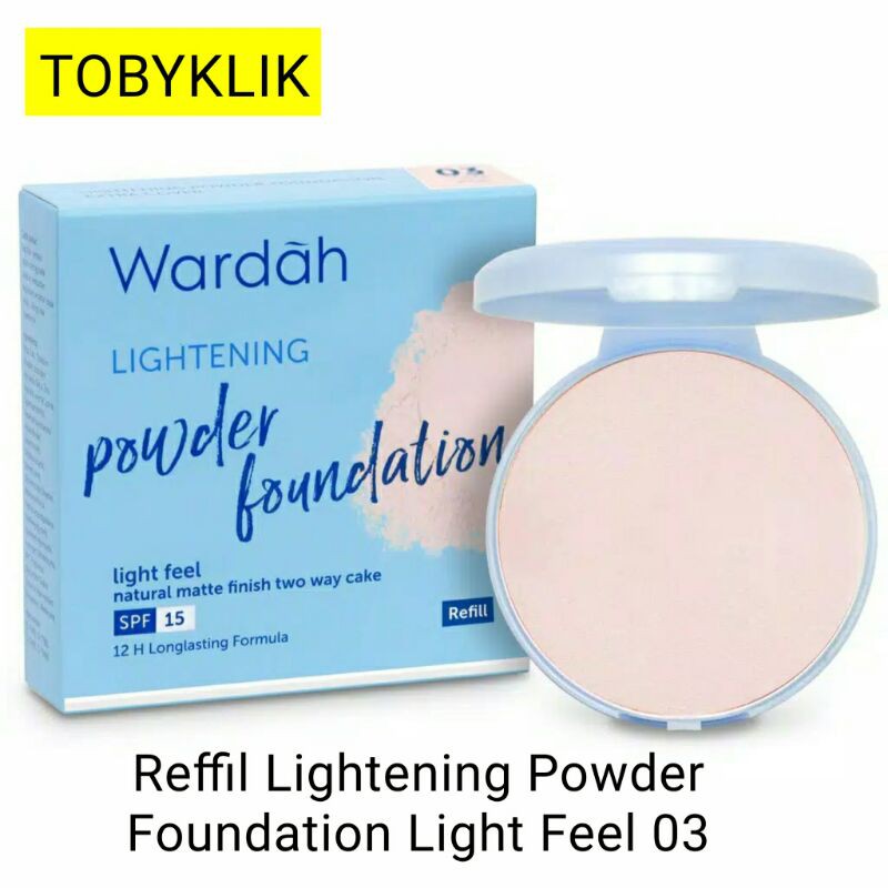 Wardah bedak isi ulang Wardah refill Lightening Powder Foundation Light Feel 12 g