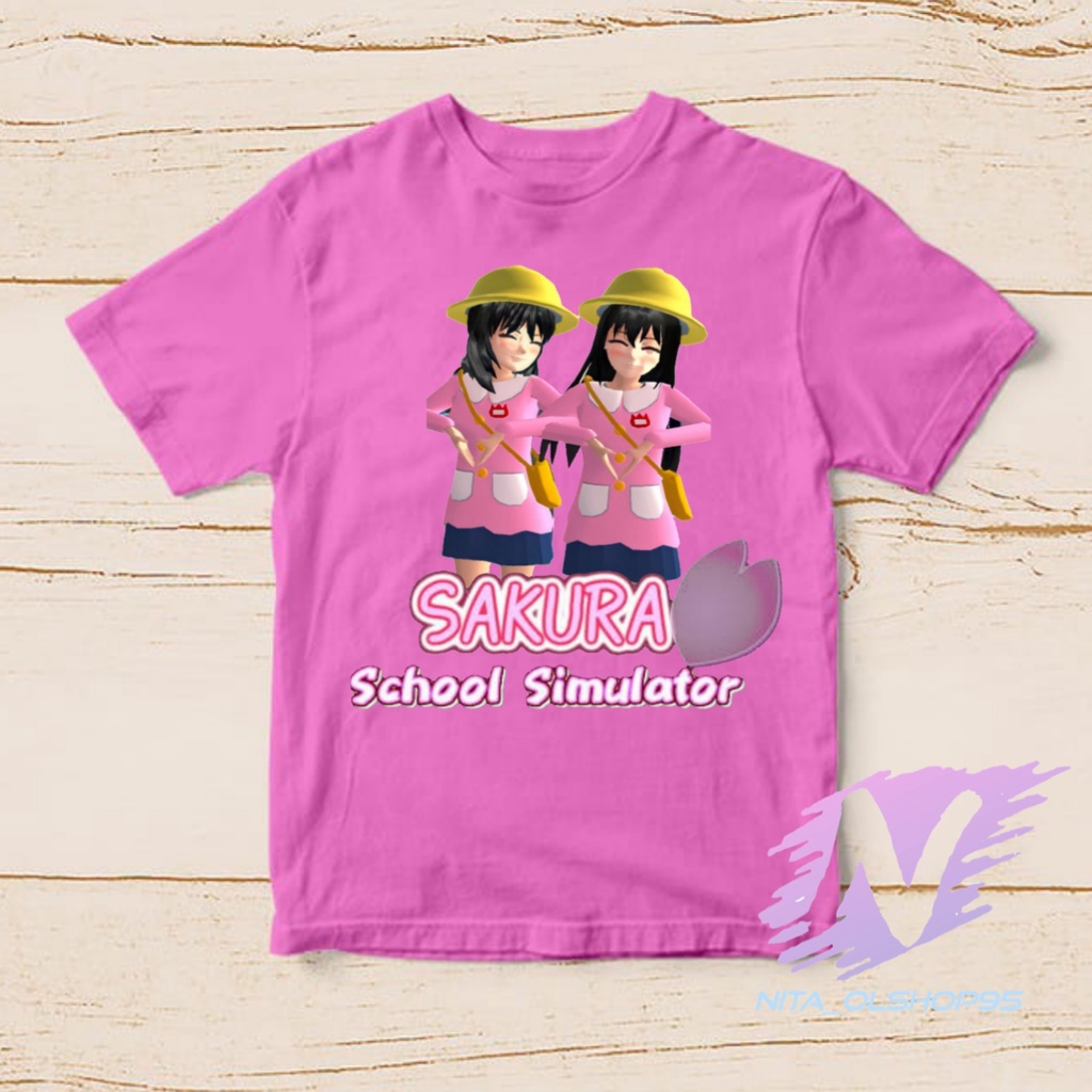 sakura school simulator baju kaos anak