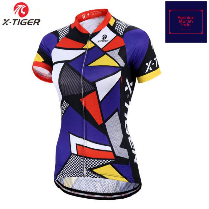 Jersey sepeda roadbike X TIGER original wanita ukuran XS S M L XL 2XL 3XL