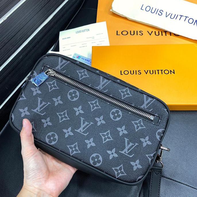 TAS TANGAN LV LOUIS VUITTON TOILET POUCH GM ECLIPSE BAG PRIA PREMIUM