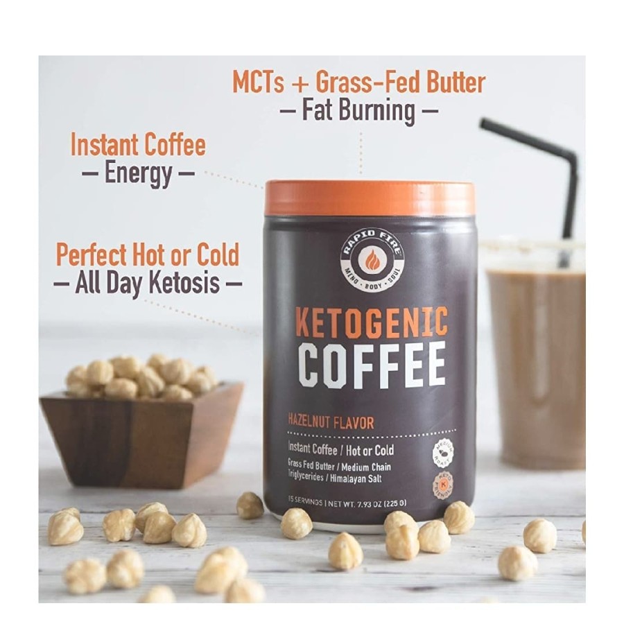 

Rapid Fire Keto Hazelnut Coffee - MCT Oil Butter Himayalan Salt