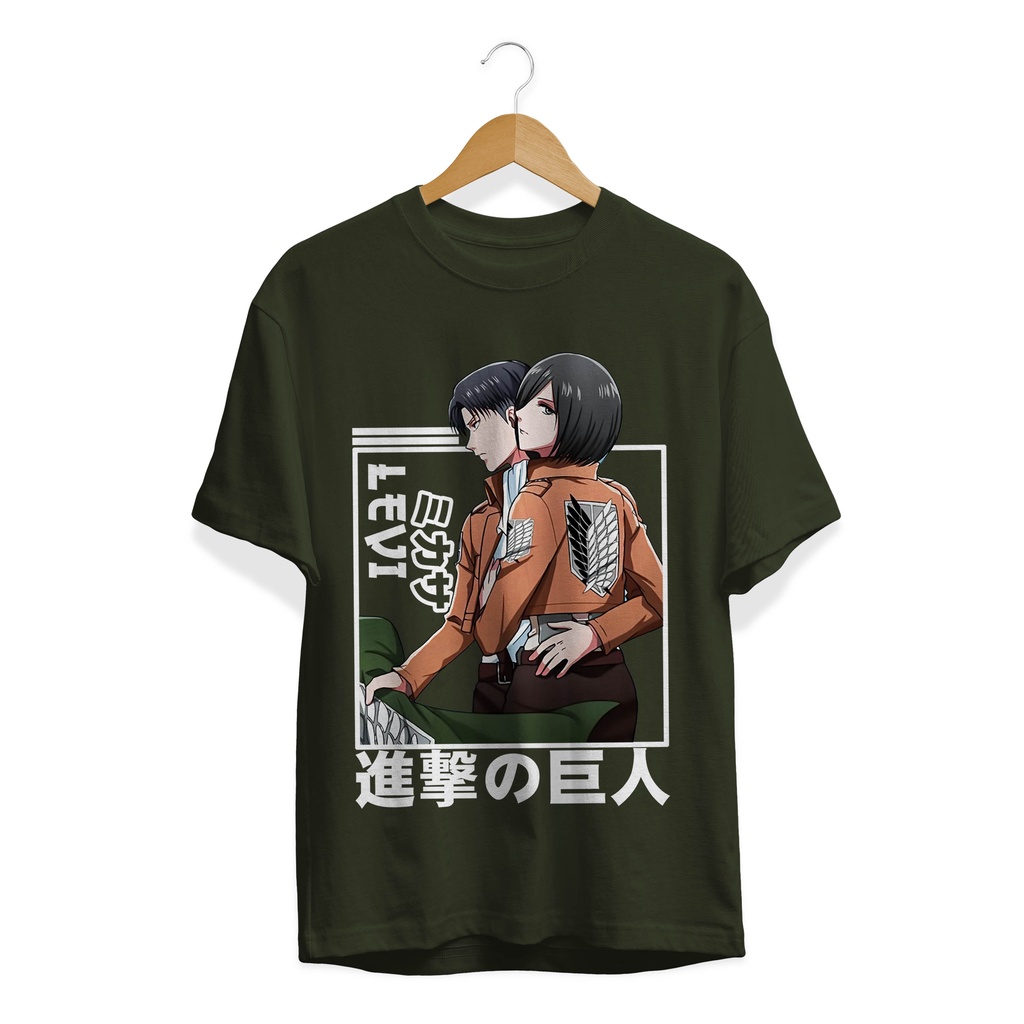 KAOS DISTRO LEVI MIKASA RELASIONSHIP ATTACK ON TITAN STYLE ANIME