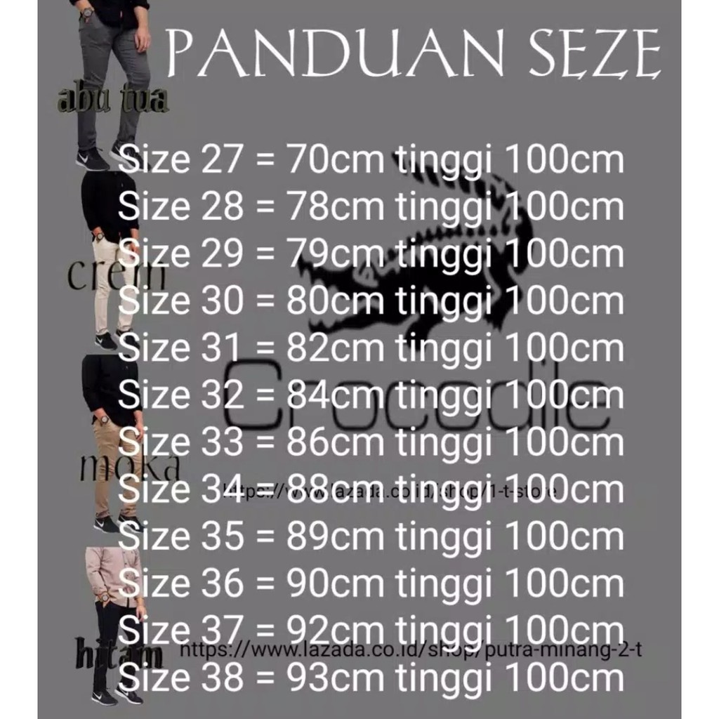 celan panjang chino chino pria /celana kantoran/celana chino jumbo  seze 27-38 COD