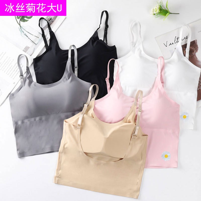 Gobra ♕ PW107 Bra Tanktop Wanita Mulus Crop Top Tanpa Kawat With Cup Bra Import COD