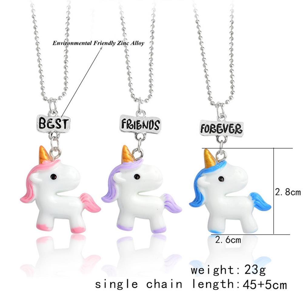 Lily 3PCs/Set Bff Kalung New Best Friend Forever Jewelry Manik Rantai