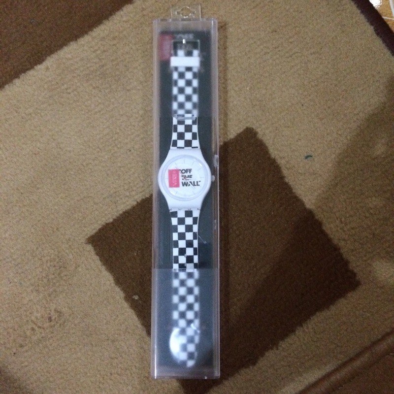 Vans Watch Checkerboard Rubber 2014 Original 100% Second Like New