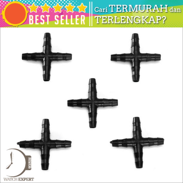 COD Splitter Selang Air Dengan 4 Cabang Untuk Irigasi Taman Dan Aquarium 10 PCS