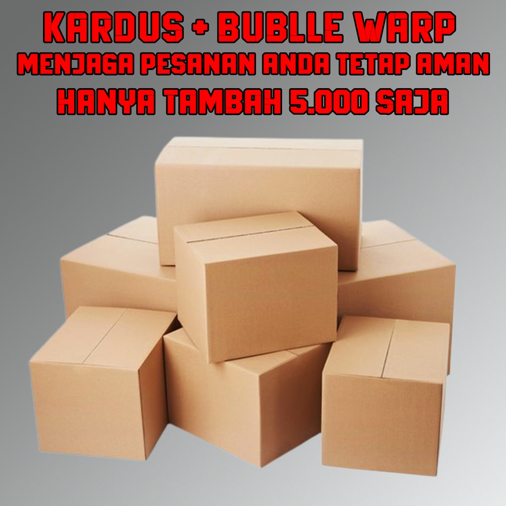 BOX DUS PACKING + BUBLLE WARP TAMBAHAN PACKINGAN HELM BARANG YANG MUDAH PECAH