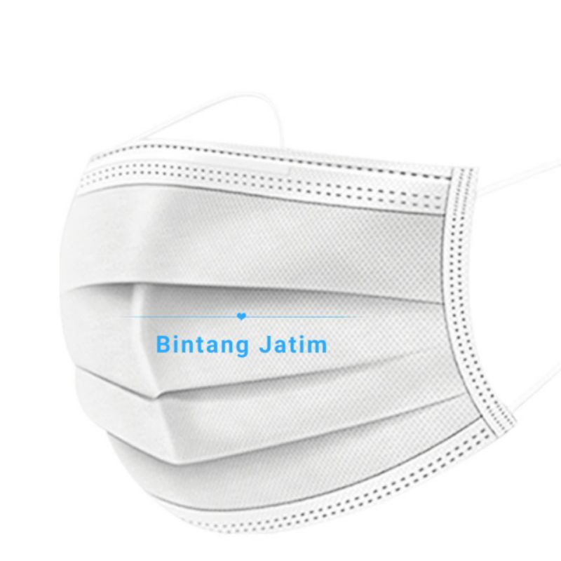 MASKER 3 PLY Putih ISI 50PCS -  DISPOSABLE FACE MASK 3 PLY