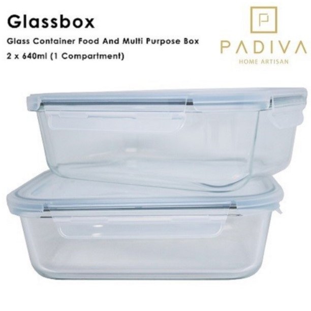 Padiva Glassbox 640ml (2pcs) GBP640S